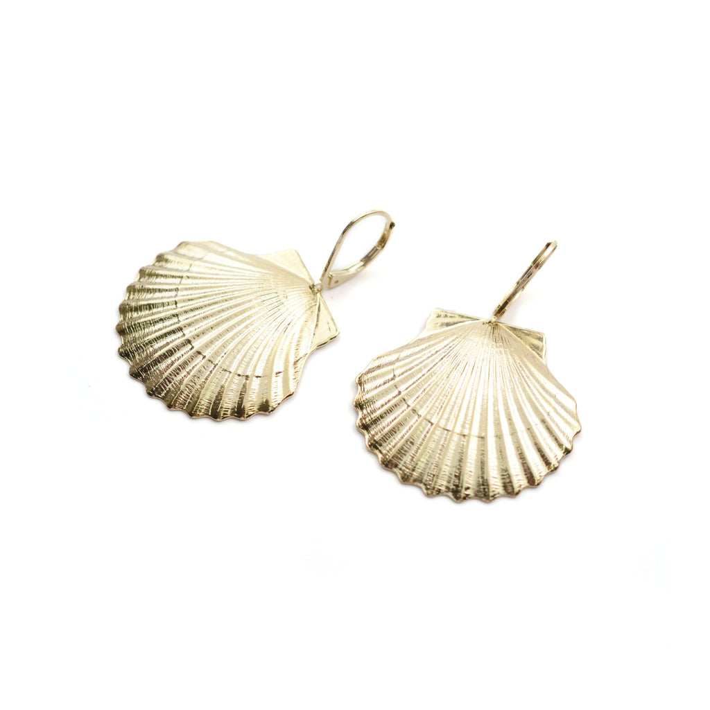 Boucles d'oreille coquillage pendantes GGM