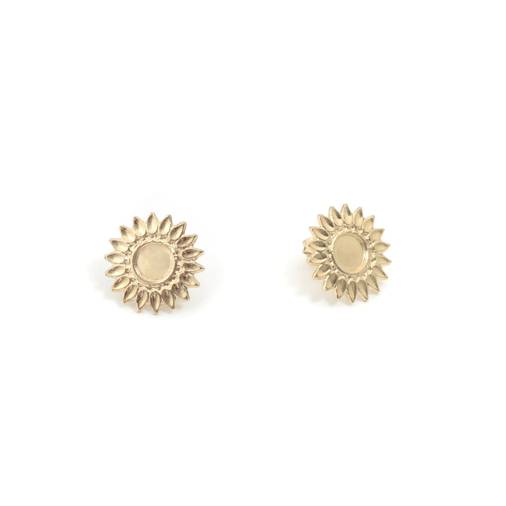 boucles d'oreille tournesol puces de la collection Sunflower Pur