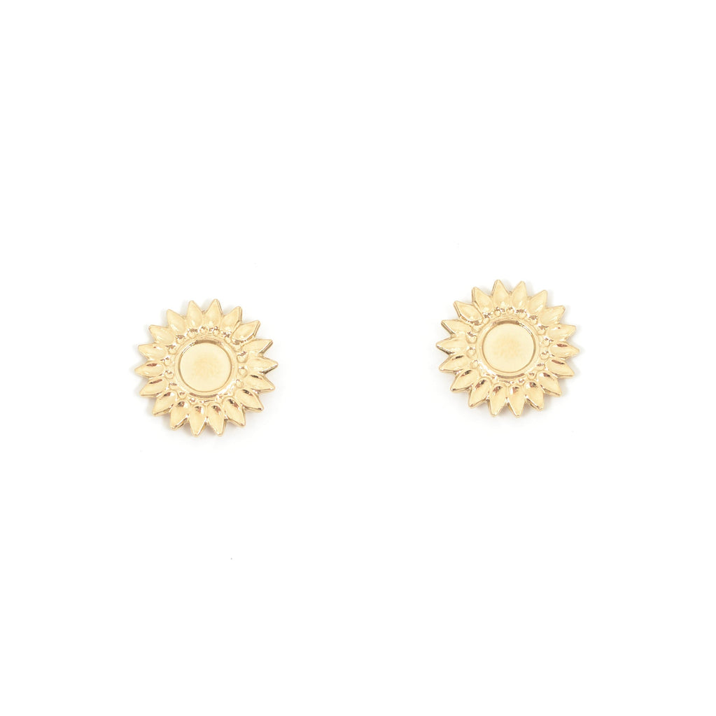 boucles d'oreille tournesol puces